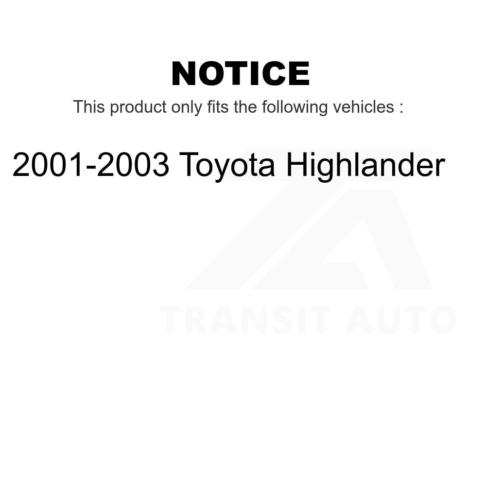 Front Ceramic Brake Pads & Rear Parking Shoe Kit For 2001-2003 Toyota Highlander