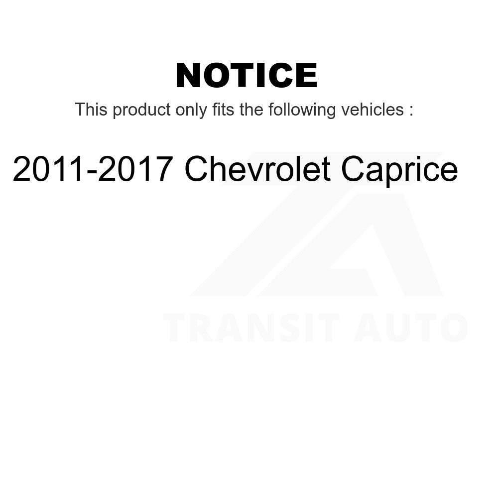 Front Ceramic Brake Pads & Rear Parking Shoe Kit For 2011-2017 Chevrolet Caprice