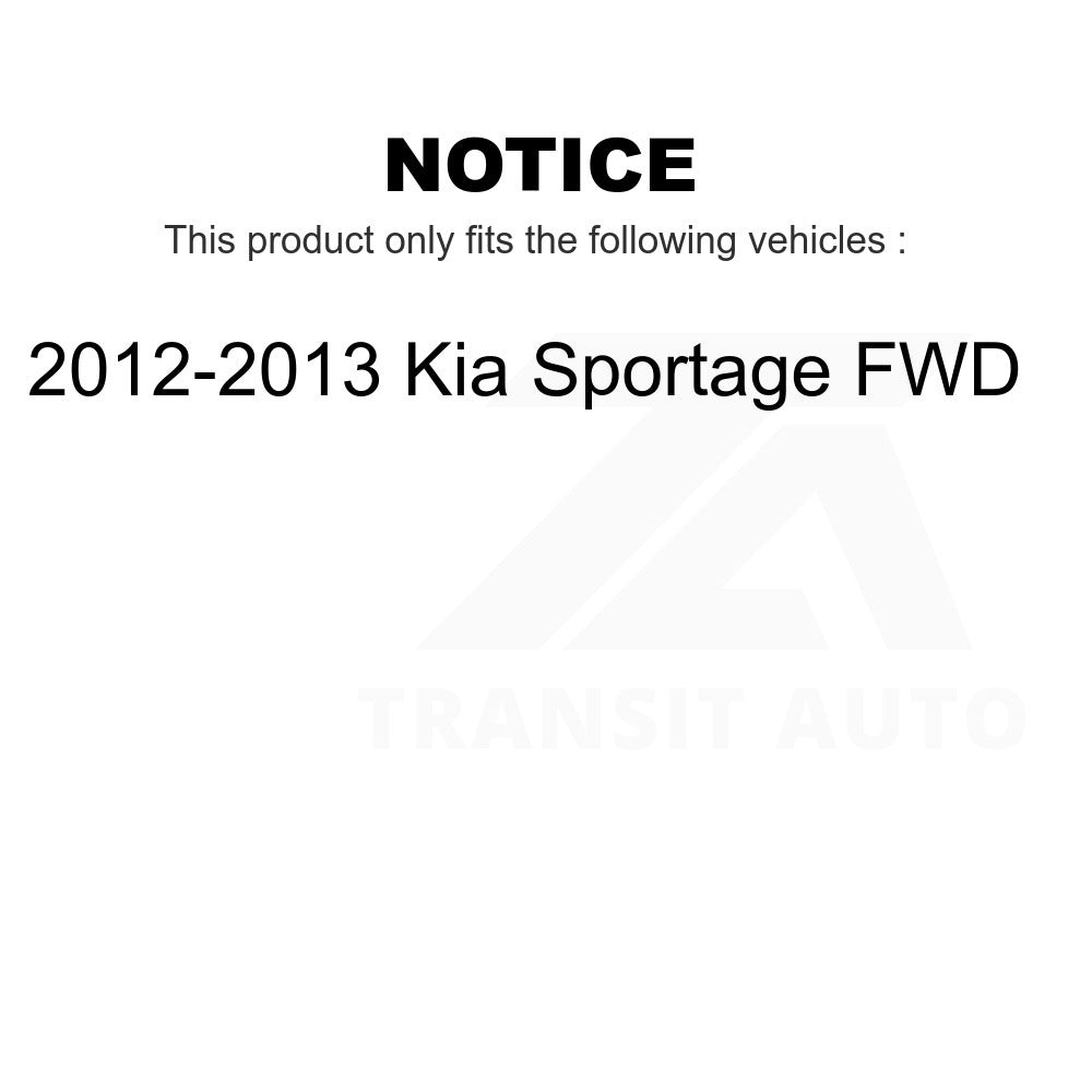 Front Ceramic Brake Pads & Rear Parking Shoes Kit For 2012-2013 Kia Sportage FWD