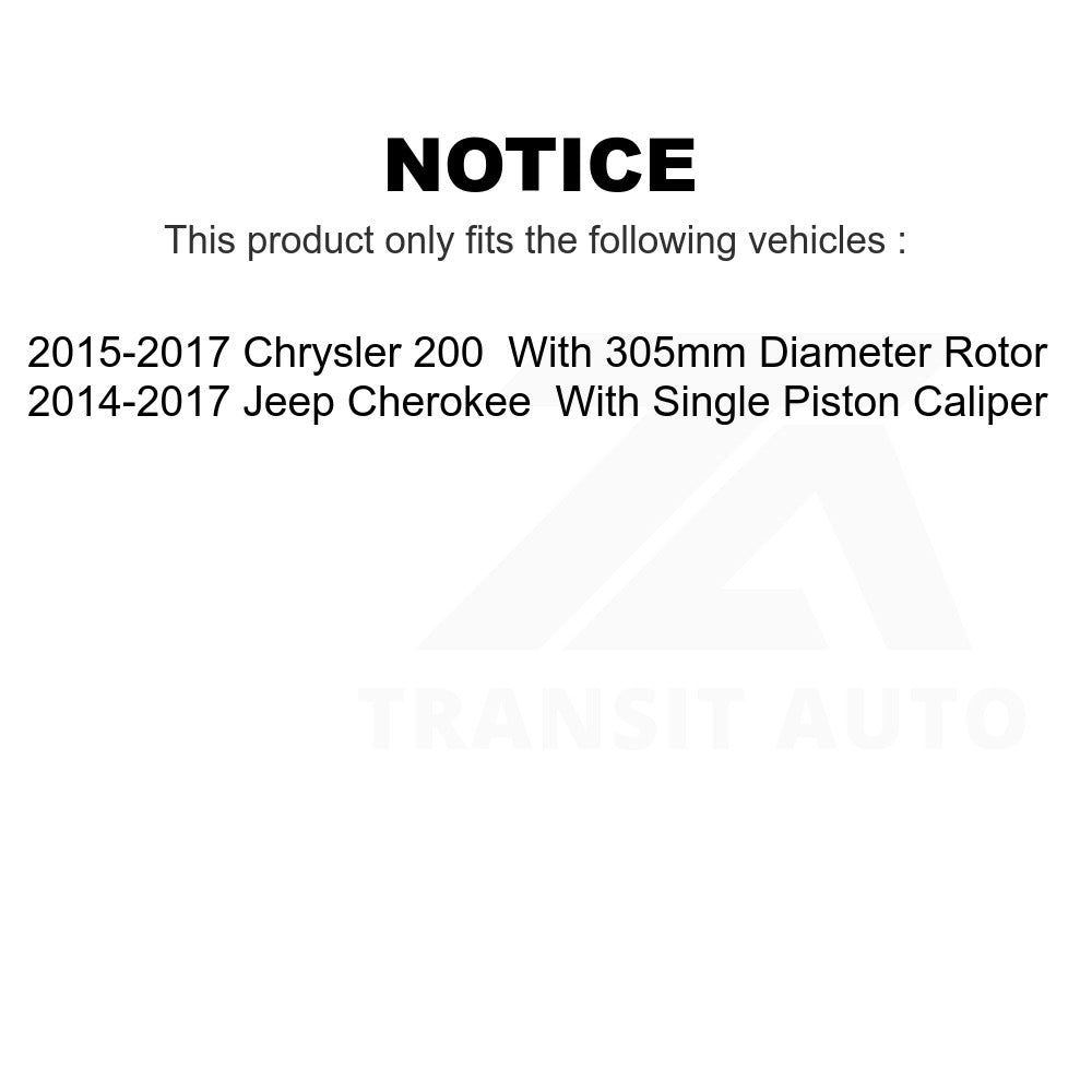 Front Rear Ceramic Brake Pads Kit For Jeep Cherokee Chrysler 200