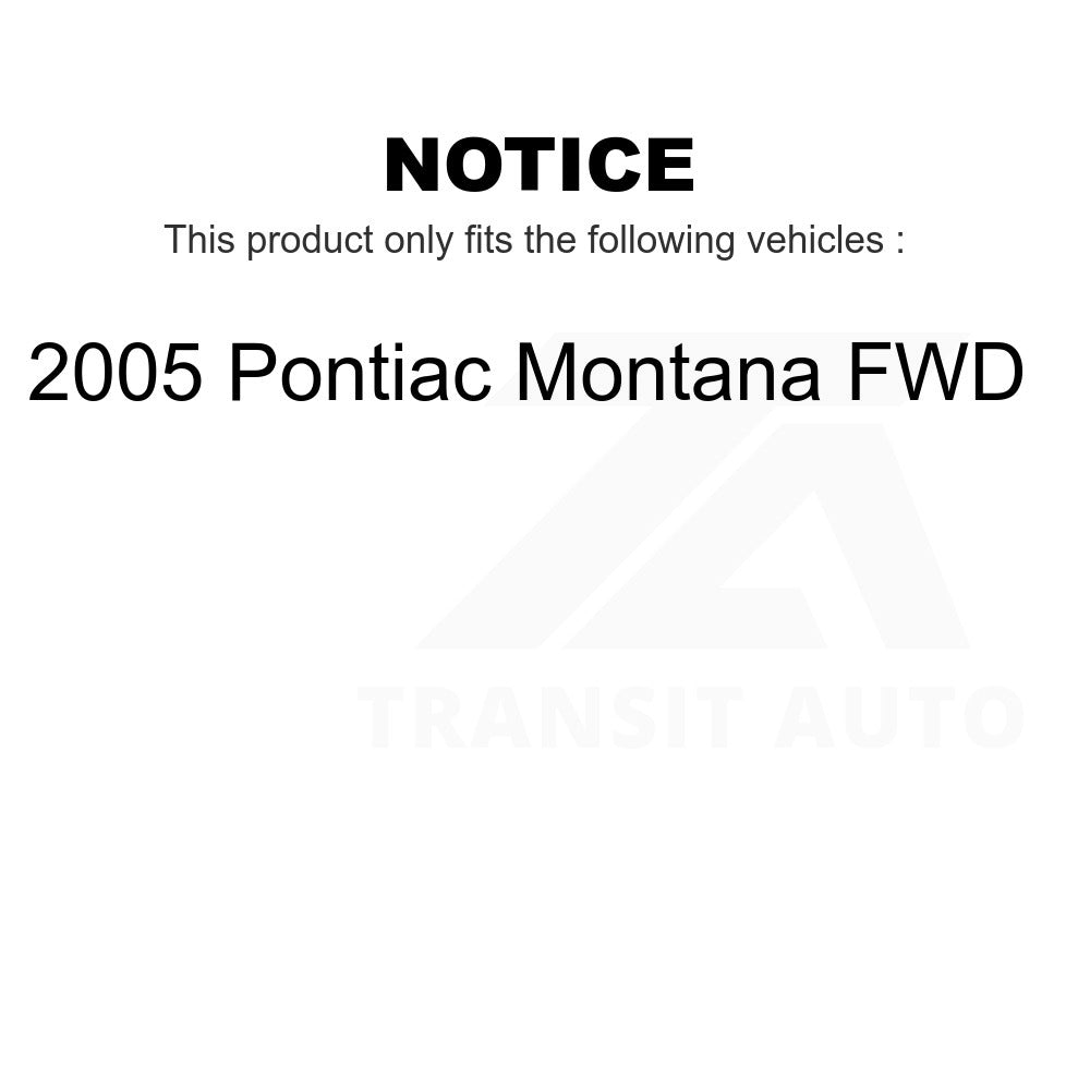 Front Rear Ceramic Brake Pads Kit For 2005 Pontiac Montana FWD