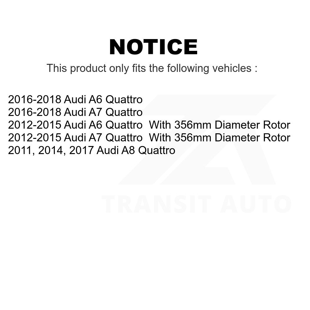 Front Rear Ceramic Brake Pads Kit For Audi A6 Quattro A7 A8