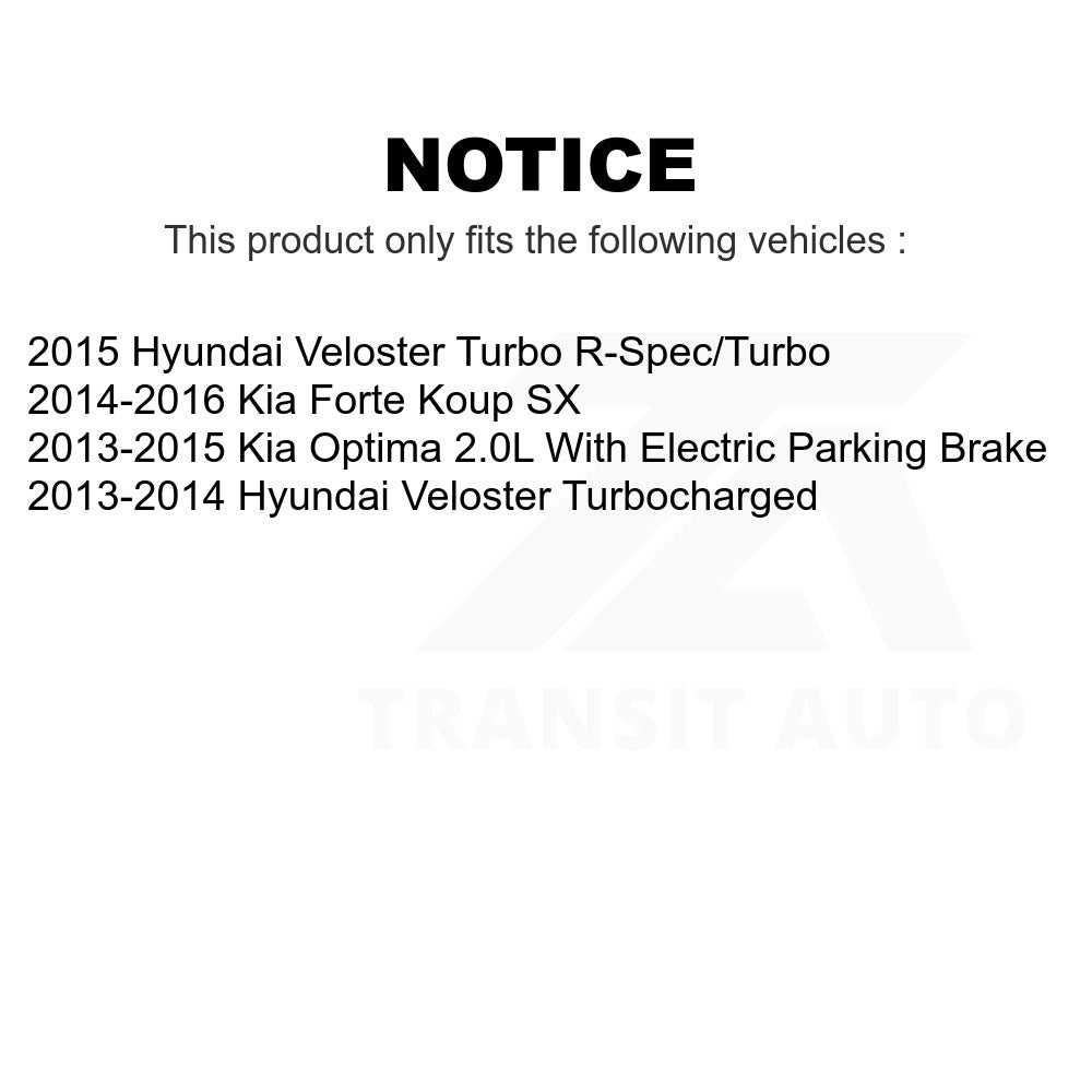 Front Rear Ceramic Brake Pads Kit For Kia Optima Hyundai Veloster Forte Koup