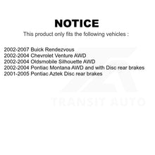 Load image into Gallery viewer, Front Rear Ceramic Brake Pads Kit For Buick Rendezvous Chevrolet Venture Pontiac