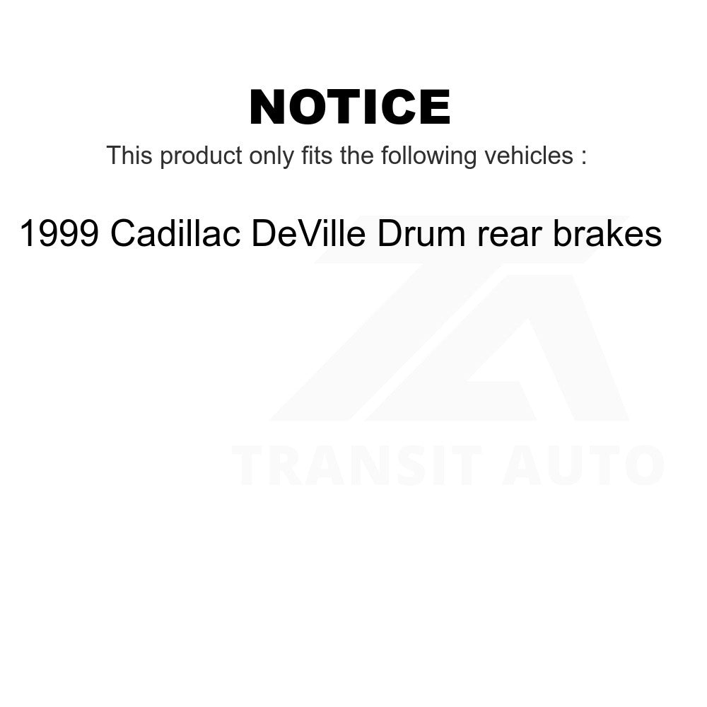 Front Rear Ceramic Brake Pads Kit For 1999 Cadillac DeVille Drum rear brakes