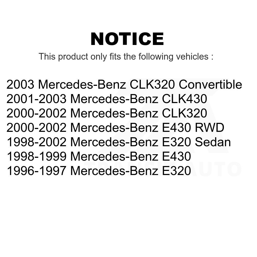 Front Rear Ceramic Brake Pads Kit For Mercedes-Benz E320 CLK320 E430 CLK430