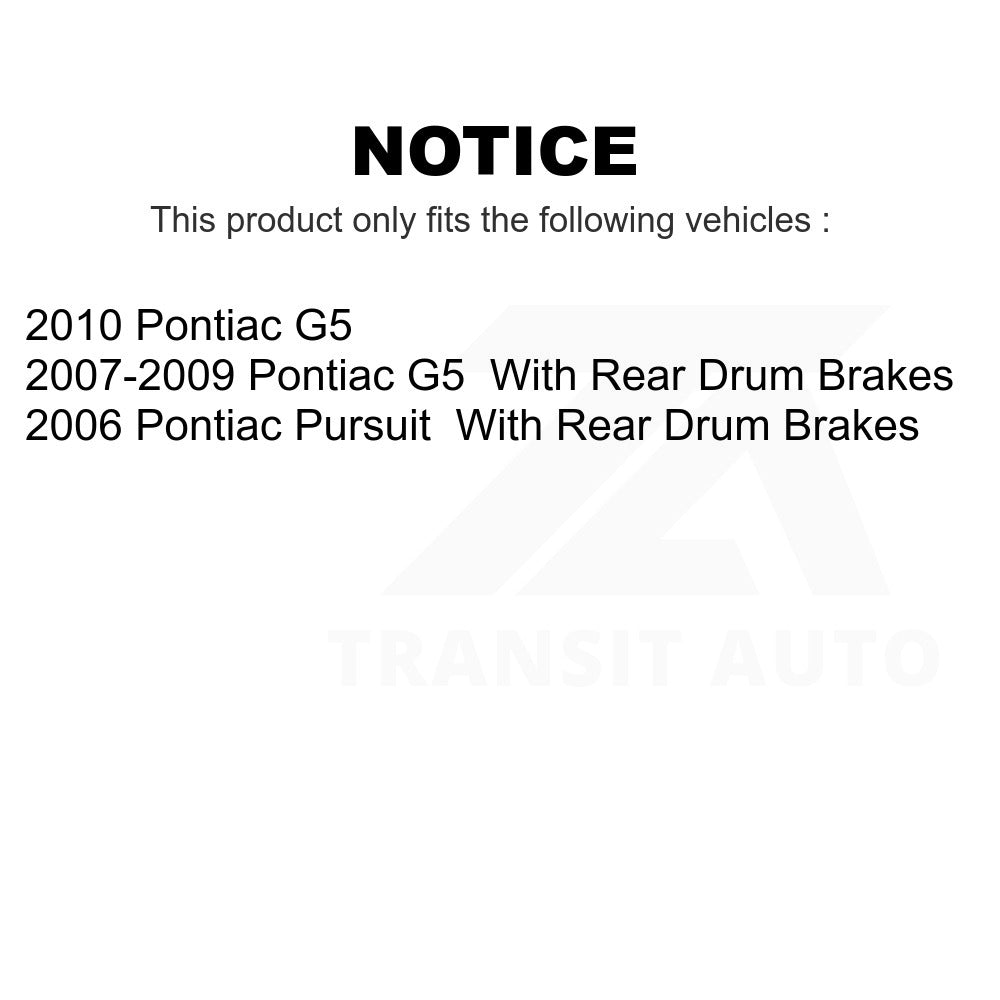 Front Rear Ceramic Brake Pads Kit For Pontiac G5 Pursuit