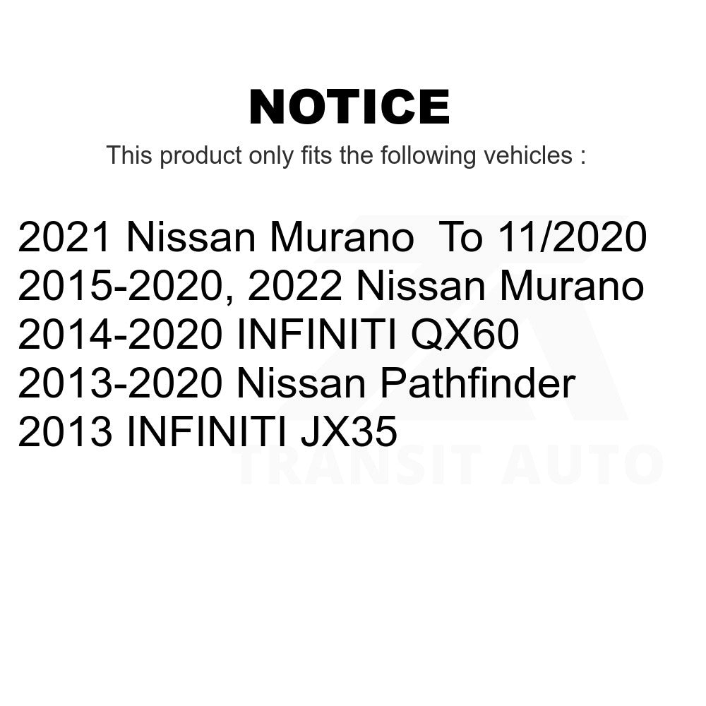 Front Rear Ceramic Brake Pad Kit For Nissan Pathfinder Murano INFINITI QX60 JX35