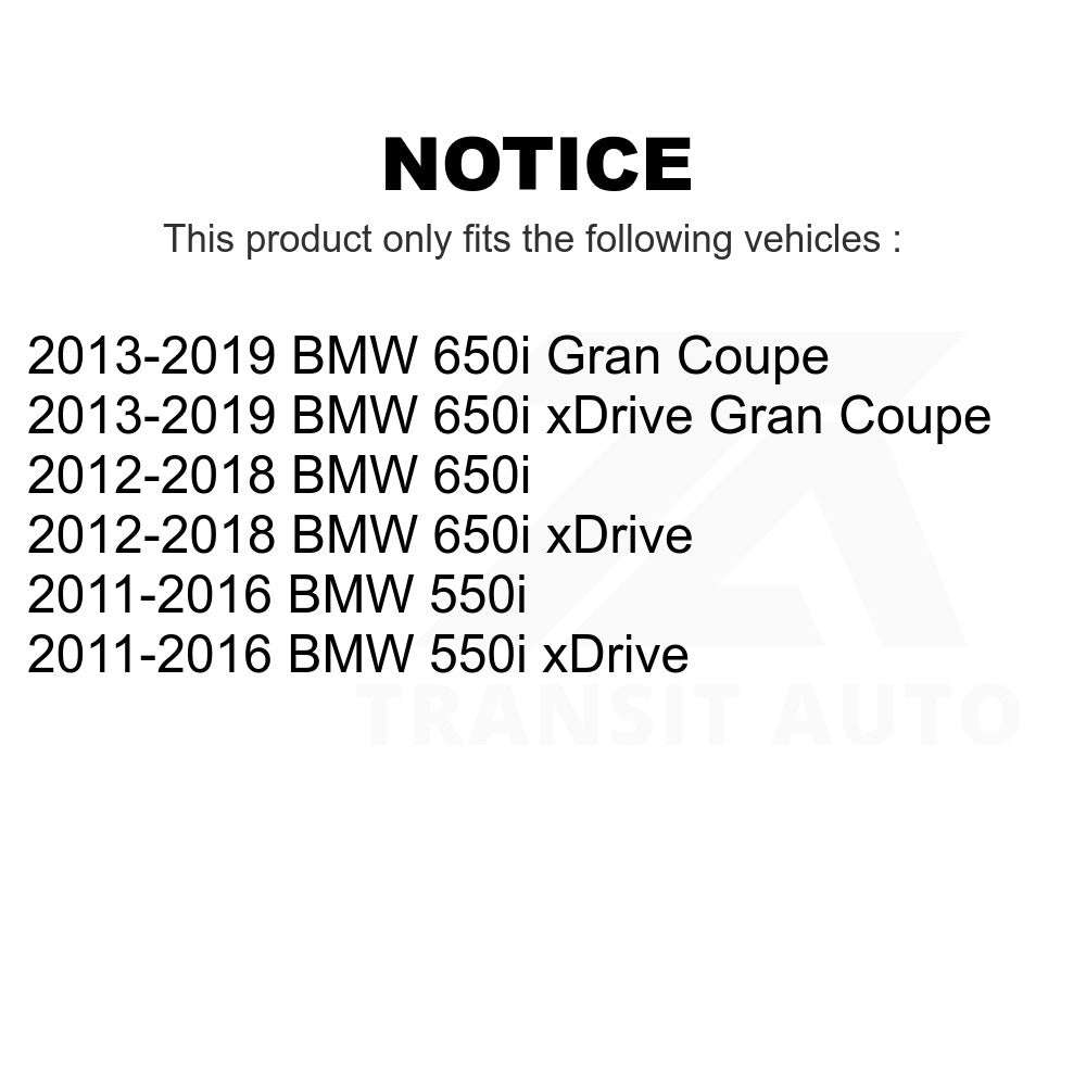 Front Rear Ceramic Brake Pads Kit For BMW 550i xDrive 650i Gran Coupe