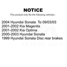 Load image into Gallery viewer, Front Rear Ceramic Brake Pads Kit For Hyundai Sonata Kia Optima Magentis