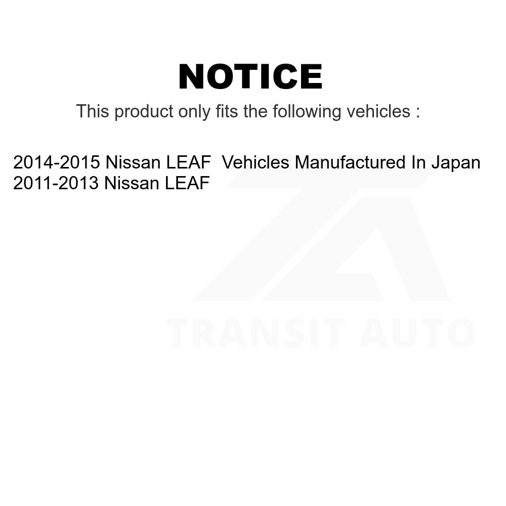 Front Rear Ceramic Brake Pads Kit For Nissan LEAF