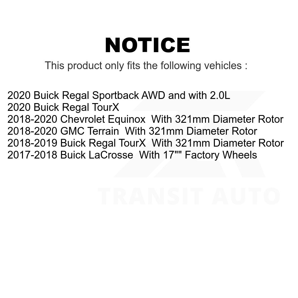 Front Rear Ceramic Brake Pads Kit For Chevrolet Equinox GMC Terrain Buick Regal