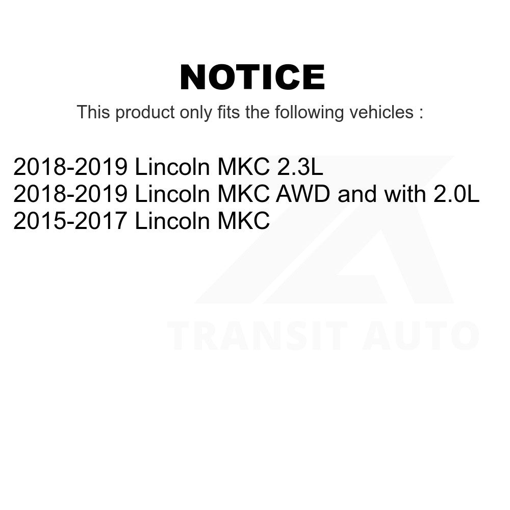 Front Rear Ceramic Brake Pads Kit For Lincoln MKC