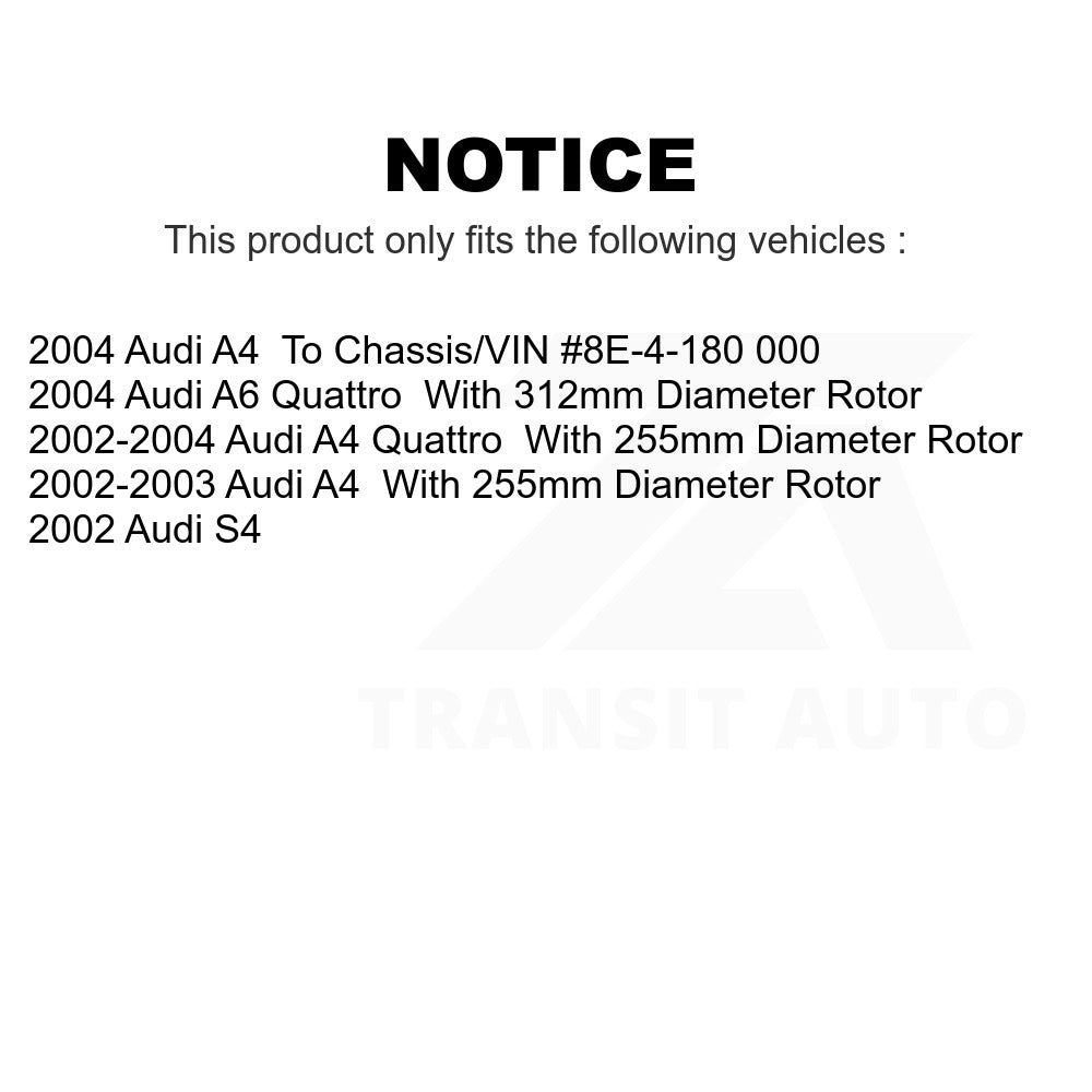 Front Rear Ceramic Brake Pads Kit For Audi A4 Quattro A6 S4