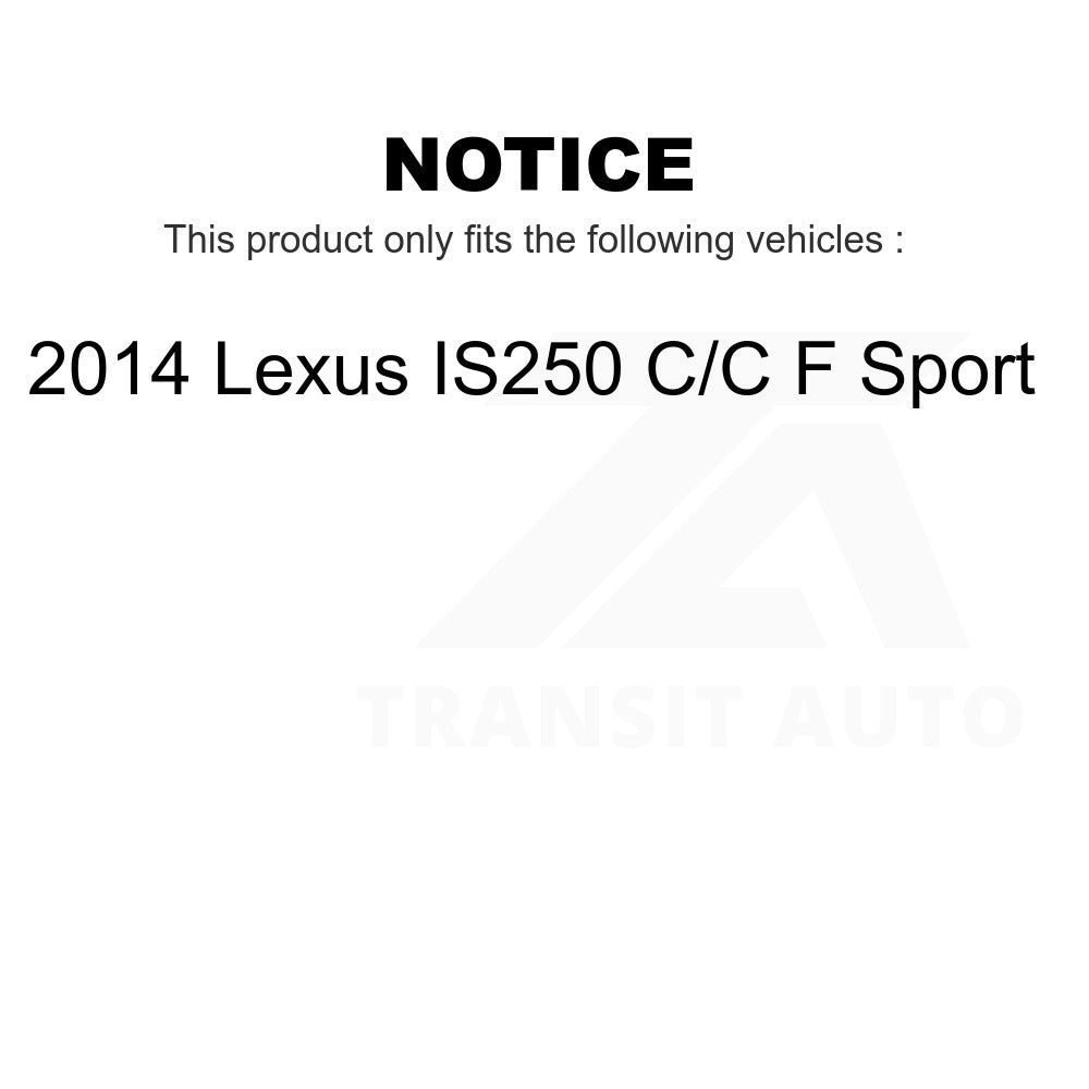 Front Rear Ceramic Brake Pads Kit For 2014 Lexus IS250 C F Sport