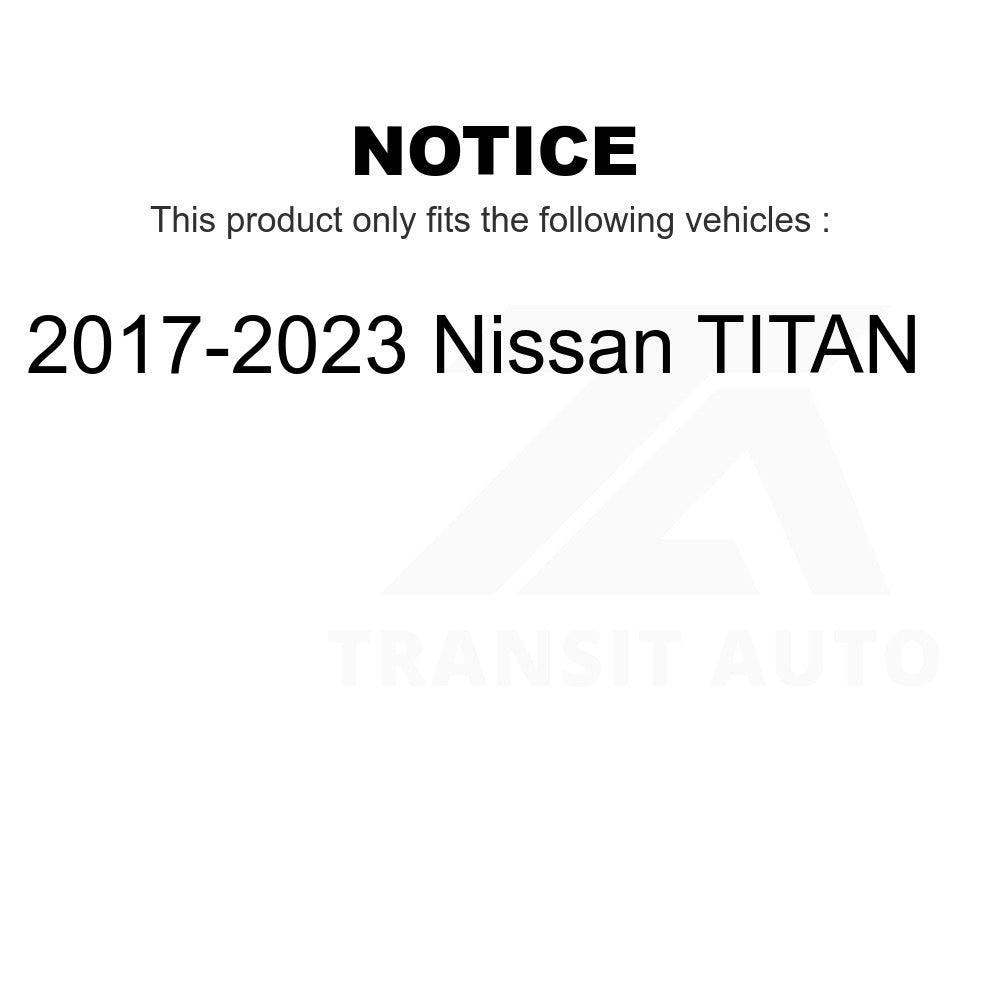 Front Rear Ceramic Brake Pads Kit For 2017-2023 Nissan TITAN