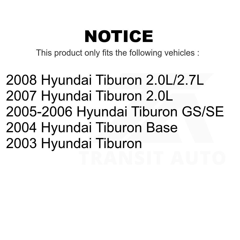 Front Rear Ceramic Brake Pads Kit For Hyundai Tiburon