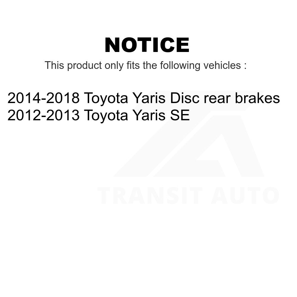 Front Rear Ceramic Brake Pads Kit For Toyota Yaris