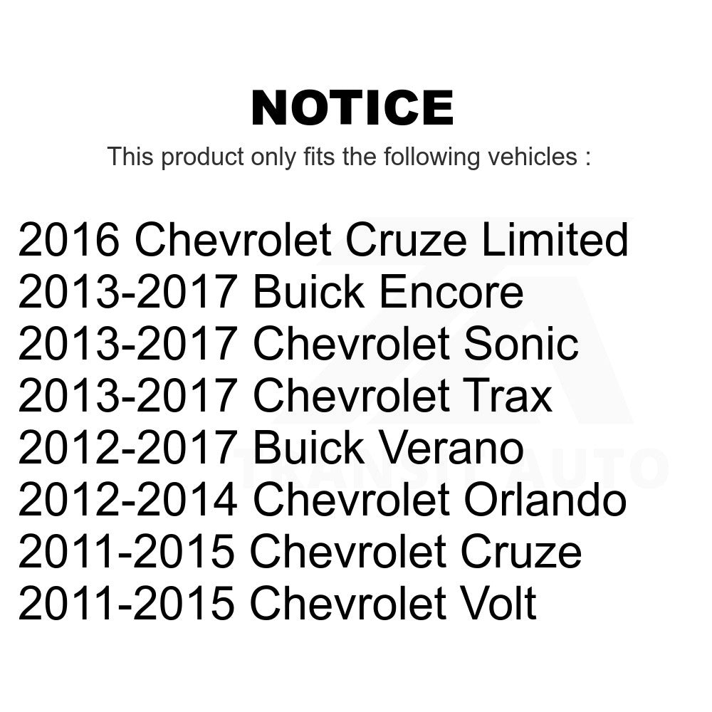 Front Rear Ceramic Brake Pads Kit For Chevrolet Cruze Buick Sonic Encore Trax