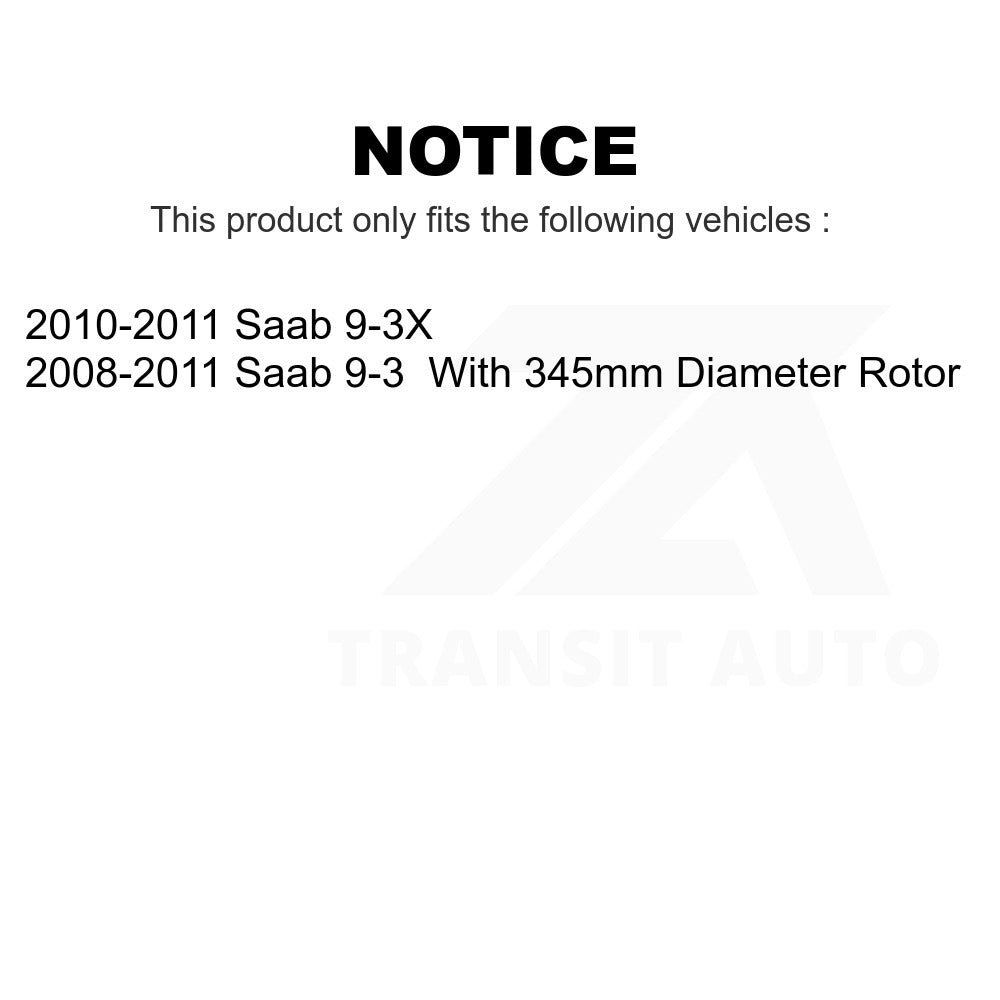 Front Rear Ceramic Brake Pads Kit For Saab 9-3 9-3X