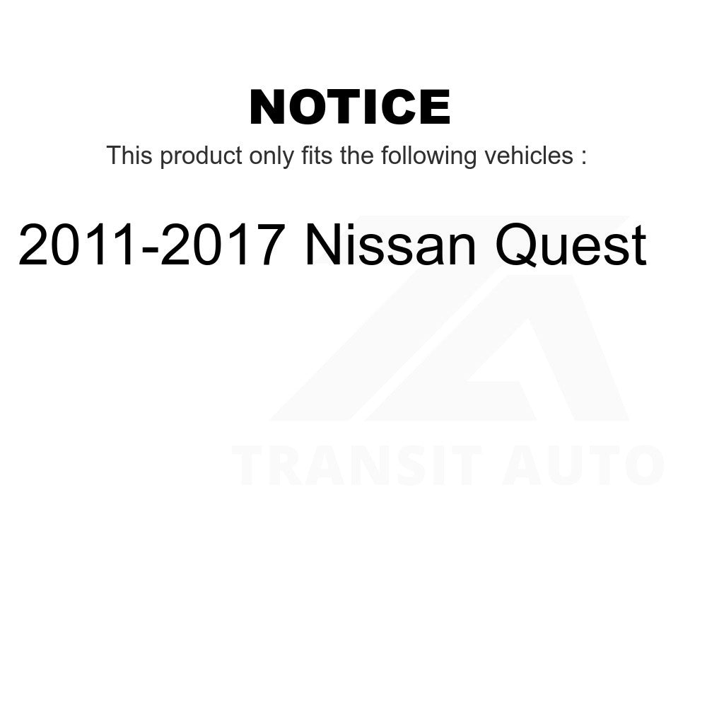 Front Rear Ceramic Brake Pads Kit For 2011-2017 Nissan Quest