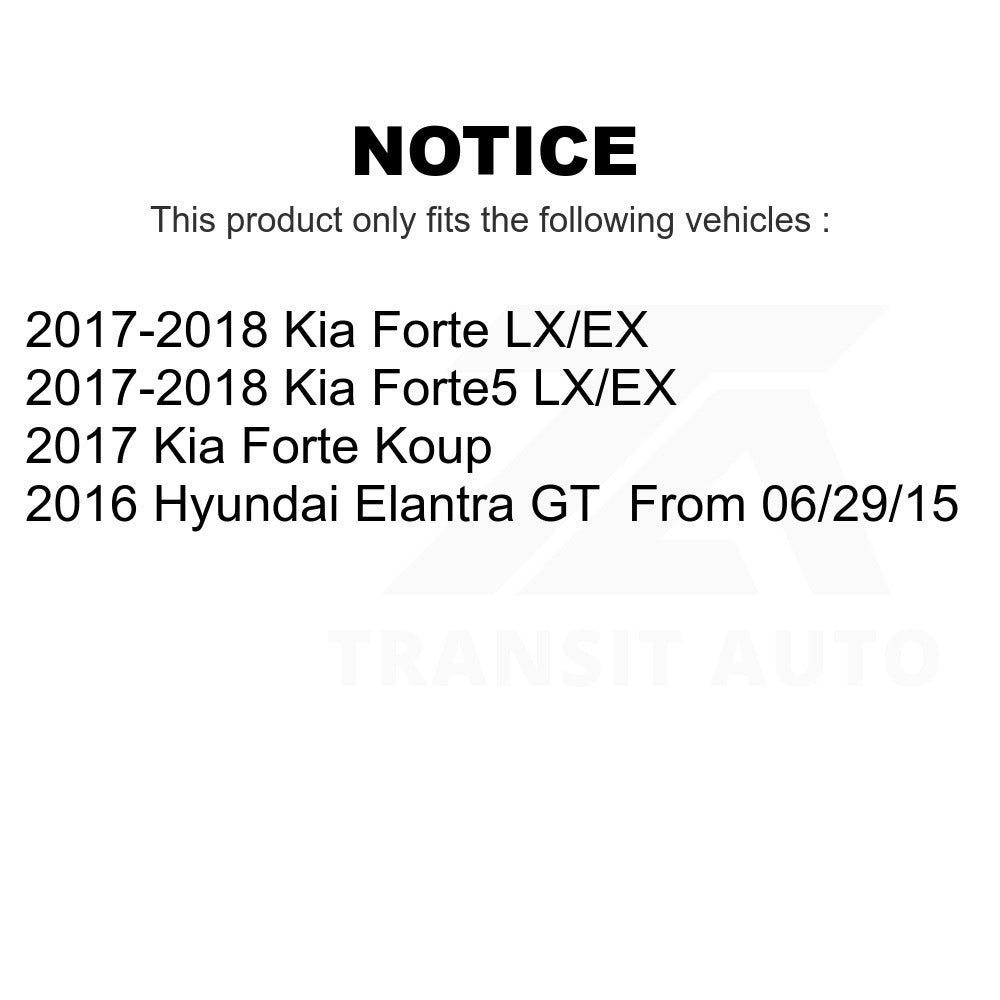 Front Rear Ceramic Brake Pads Kit For Kia Forte Hyundai Elantra GT Forte5 Koup