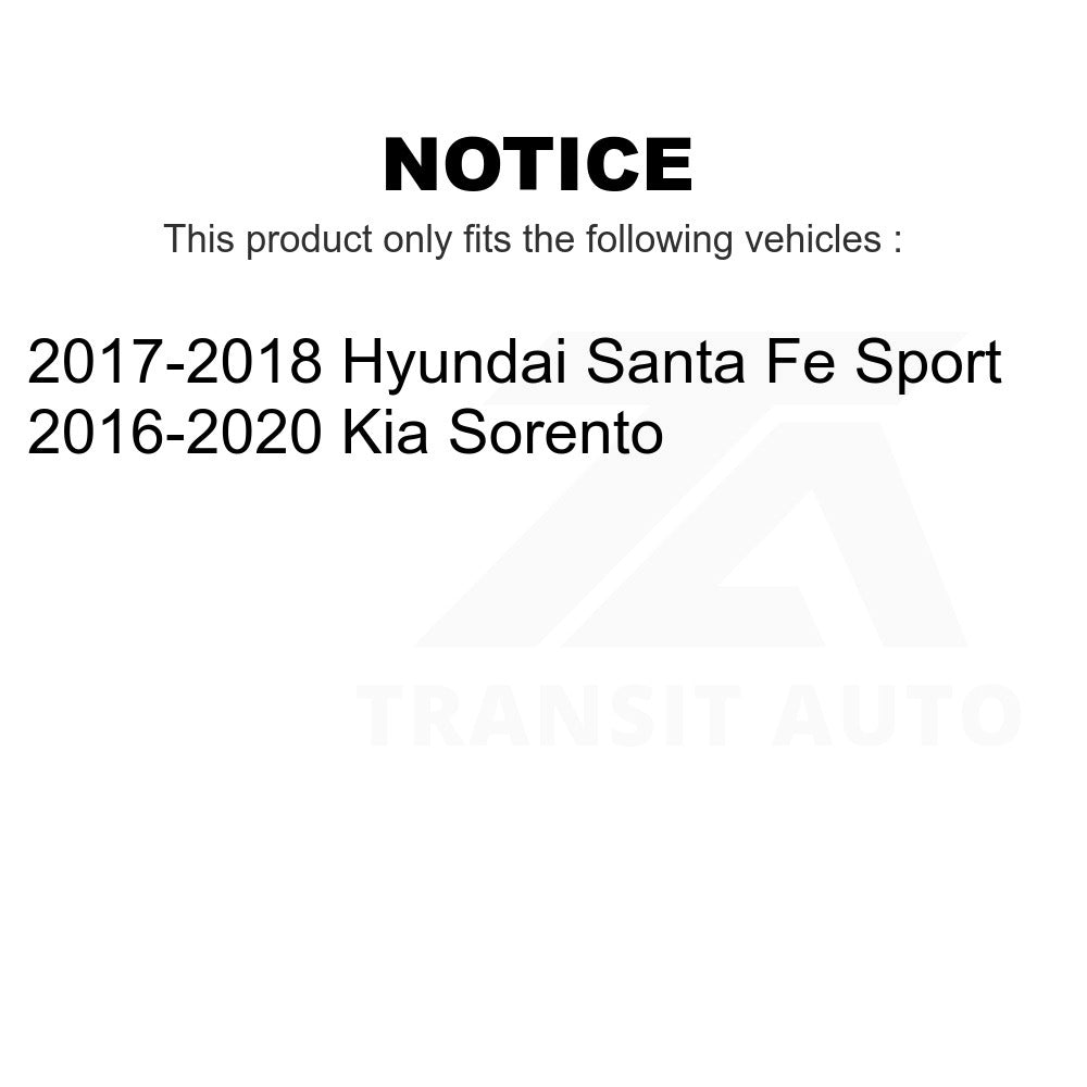 Front Rear Ceramic Brake Pads Kit For Kia Sorento Hyundai Santa Fe Sport