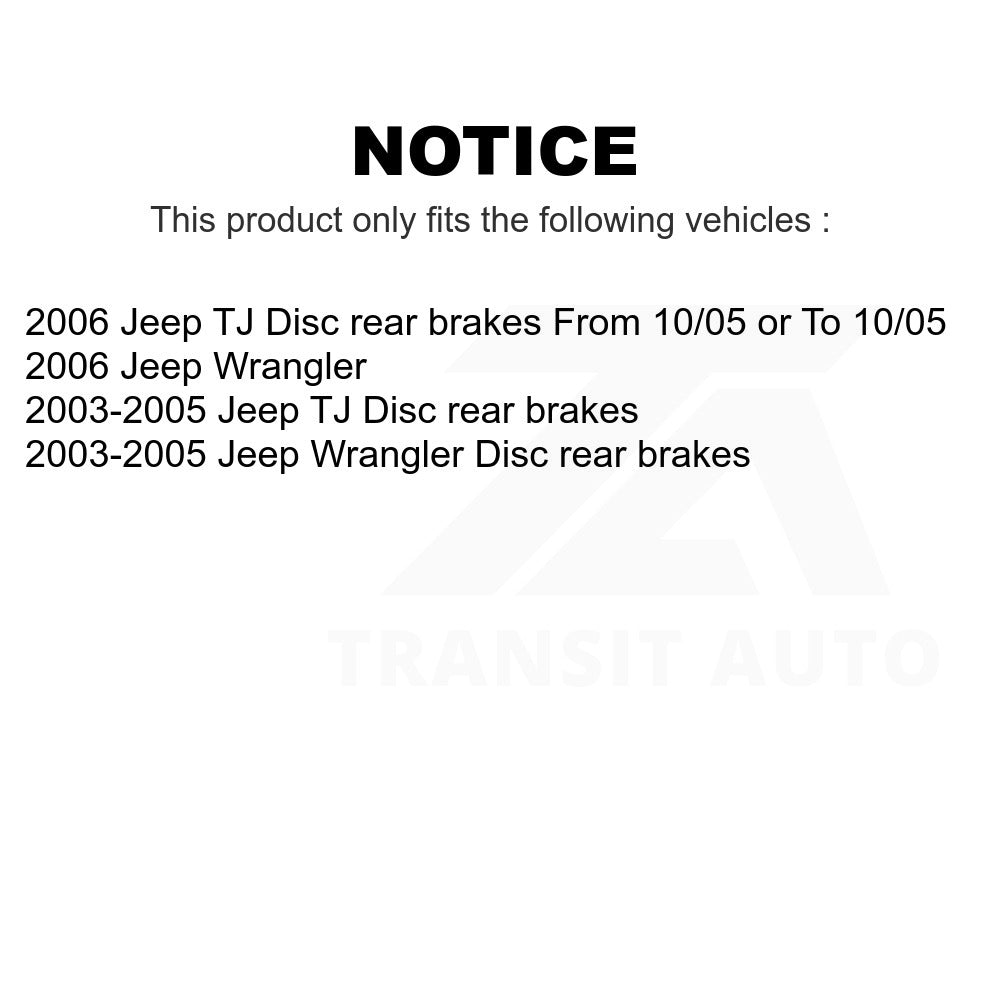 Front Rear Ceramic Brake Pads Kit For Jeep Wrangler TJ