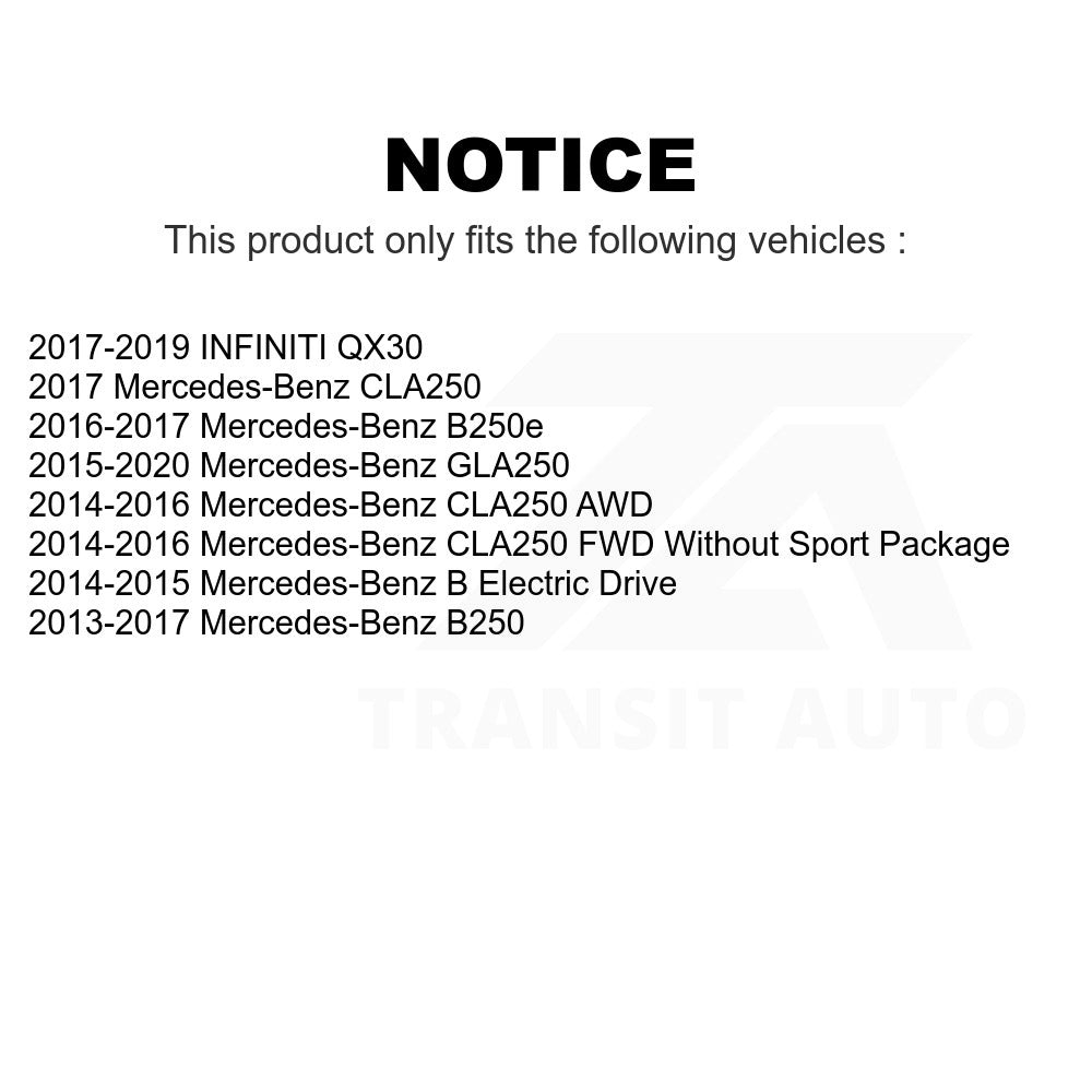 Front Rear Ceramic Brake Pad Kit For Mercedes-Benz GLA250 CLA250 INFINITI QX30 B