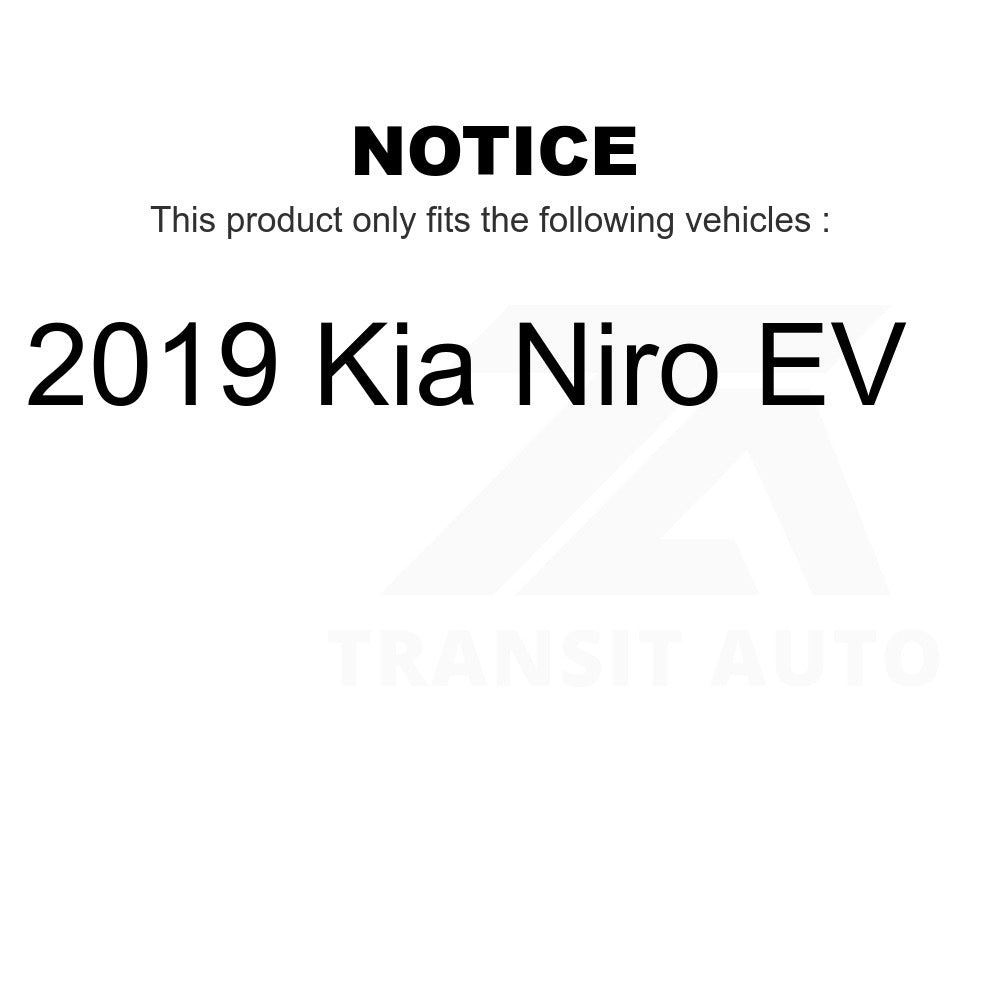 Front Rear Ceramic Brake Pads Kit For 2019 Kia Niro EV