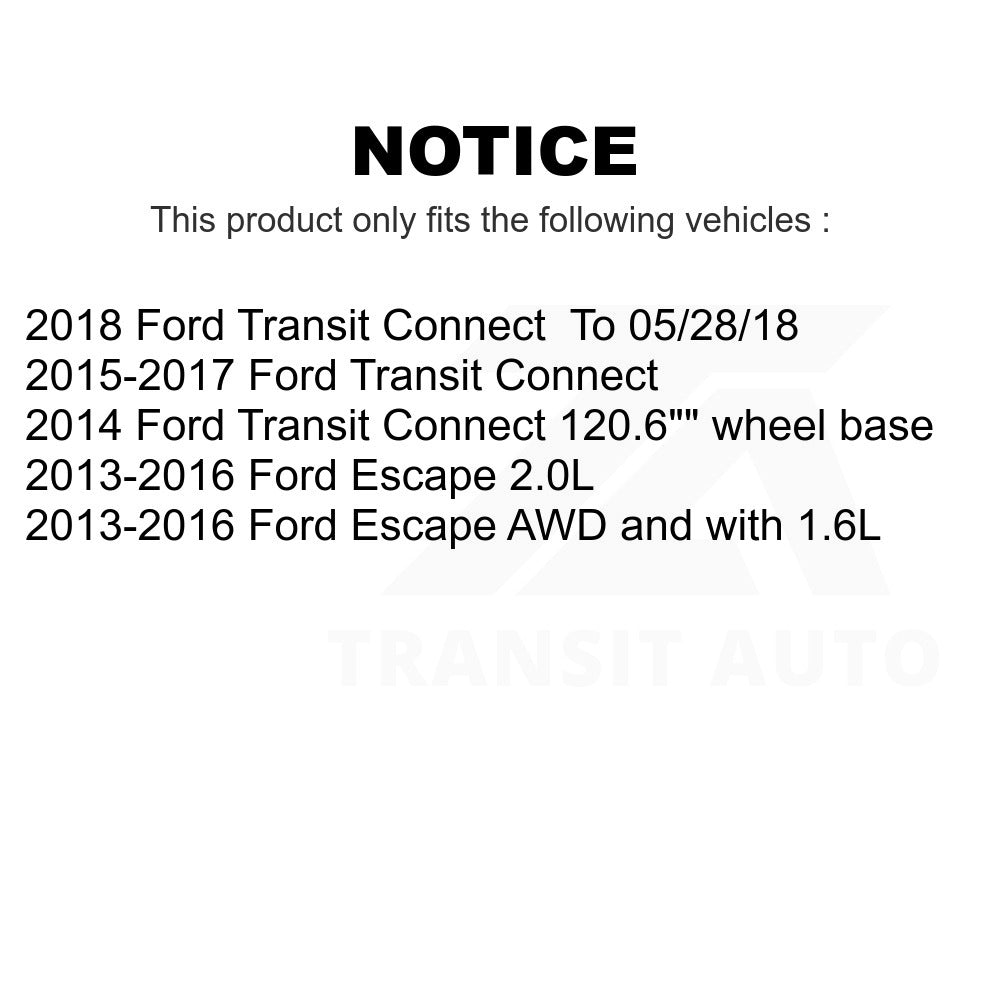 Front Rear Drilled Slot Disc Brake Rotor Ceramic Pad Kit For Ford Escape Transit