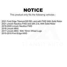Charger l'image dans la galerie, Front Rear Drill Slot Disc Brake Rotor Ceramic Pad Kit For Ford Edge Lincoln MKX
