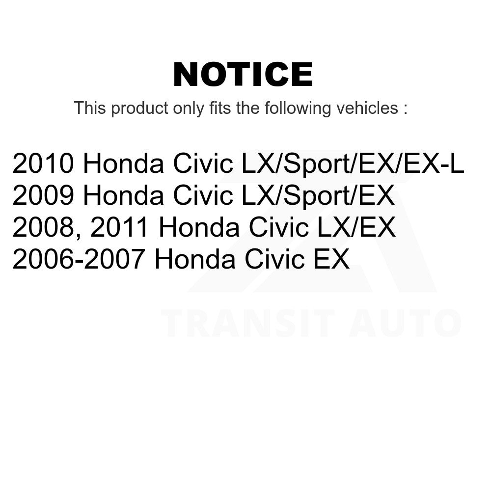 Front Rear Coated Drilled Slot Disc Brake Rotors Ceramic Pad Kit For Honda Civic