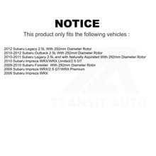 Charger l'image dans la galerie, Front Rear Drilled Slot Brake Rotors Ceramic Pad Kit For Subaru Outback Forester