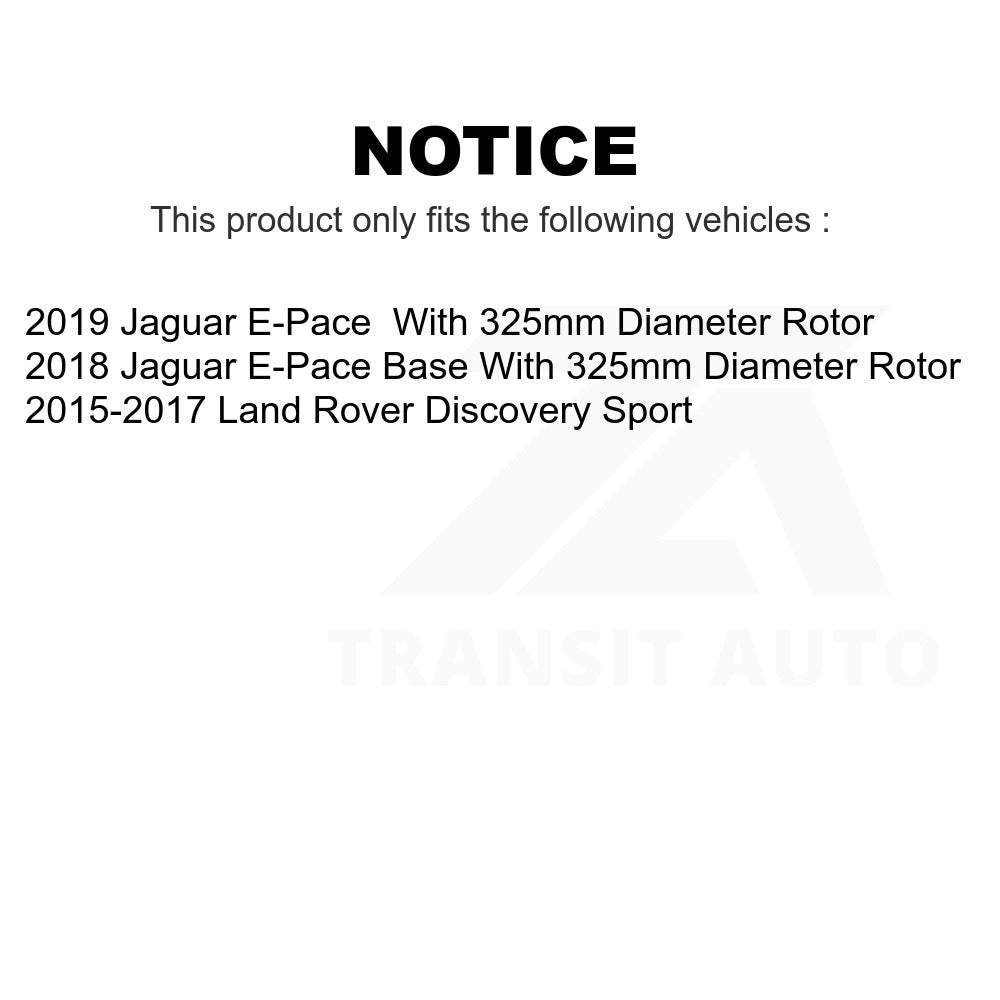 Front Rear Drill Slot Brake Rotor Ceramic Pad Kit For Land Rover Discovery Sport