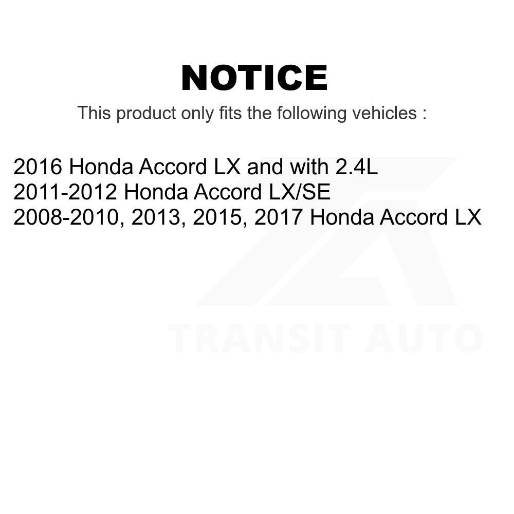 Front Rear Coated Drilled Slot Disc Brake Rotor Ceramic Pad Kit For Honda Accord