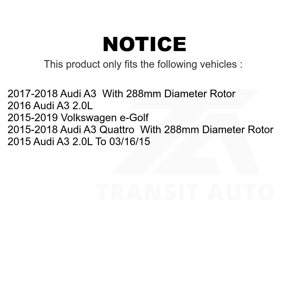 Front Rear Drill Slot Brake Rotor Ceramic Pad Kit For Audi A3 Quattro Volkswagen