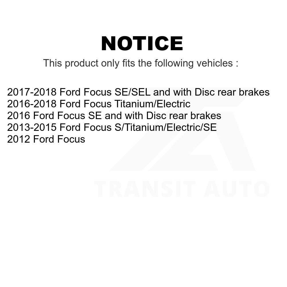 Front Rear Coated Drilled Slot Disc Brake Rotor & Ceramic Pad Kit For Ford Focus