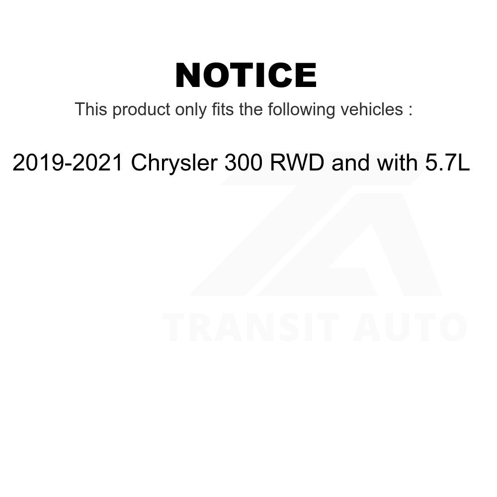 Front Rear Drill Slot Brake Rotor Ceramic Pad Kit For Chrysler 300 RWD with 5.7L