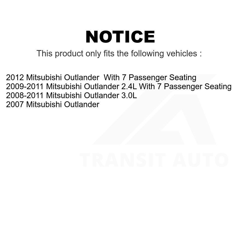 Front Rear Drill Slot Disc Brake Rotors Ceramic Pad Kit For Mitsubishi Outlander