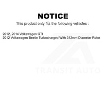 Charger l'image dans la galerie, Front Rear Drill Slot Disc Brake Rotor Ceramic Pad Kit For Volkswagen Beetle GTI