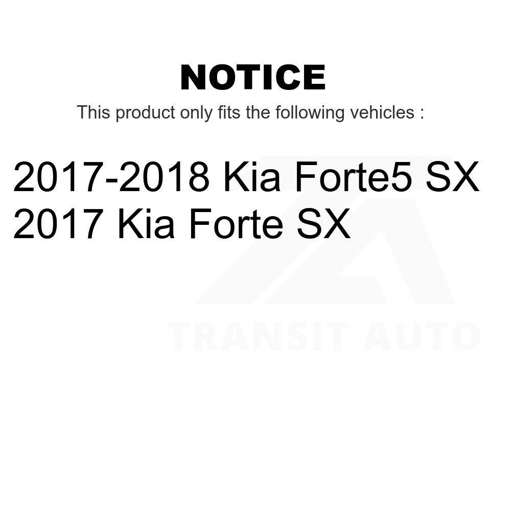 Front Rear Drilled Slot Disc Brake Rotor Ceramic Pad Kit For Kia Forte Forte5 SX