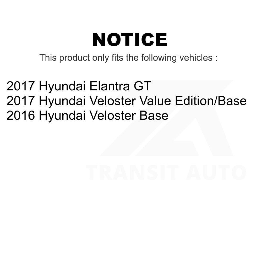 Front Rear Drilled Slot Brake Rotor Ceramic Pad Kit For Hyundai Veloster Elantra