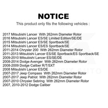 Charger l&#39;image dans la galerie, Kit de plaquettes de frein en céramique, fente de perçage arrière, Rotors, pour Jeep Dodge Patriot Chrysler 200 