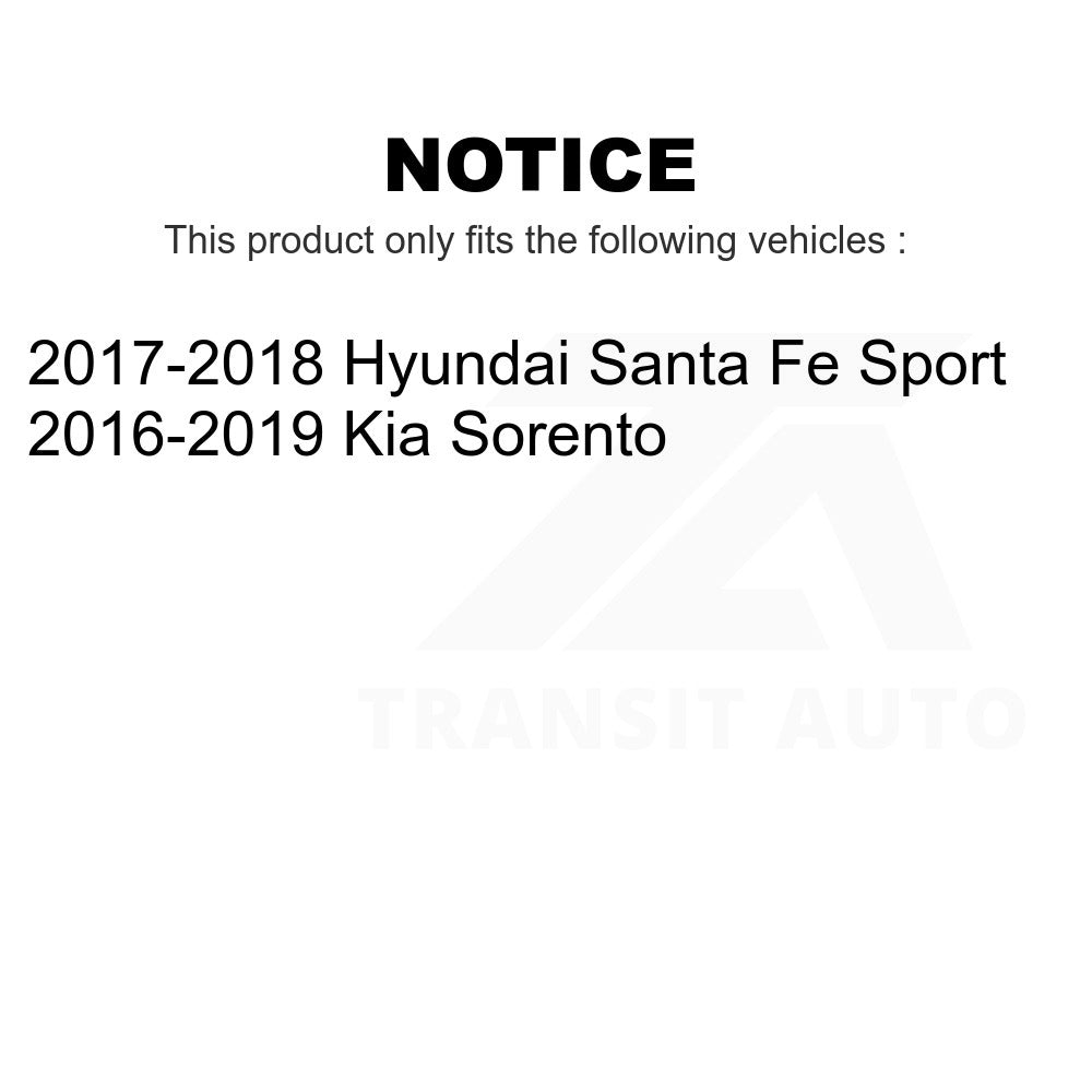 Front Rear Drill Slot Brake Rotors Ceramic Pad Kit For Kia Sorento Hyundai Santa