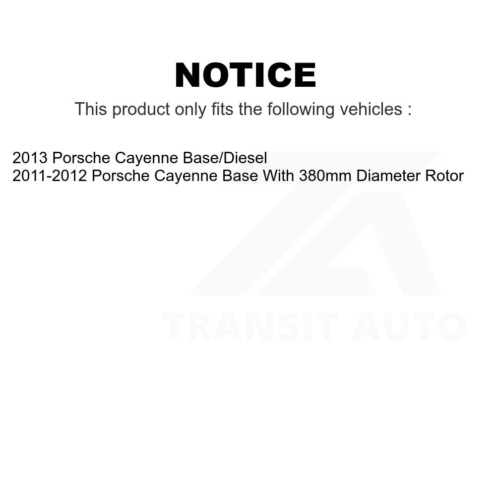 Front Rear Disc Brake Rotors And Ceramic Pads Kit (6Pc) For Porsche Cayenne