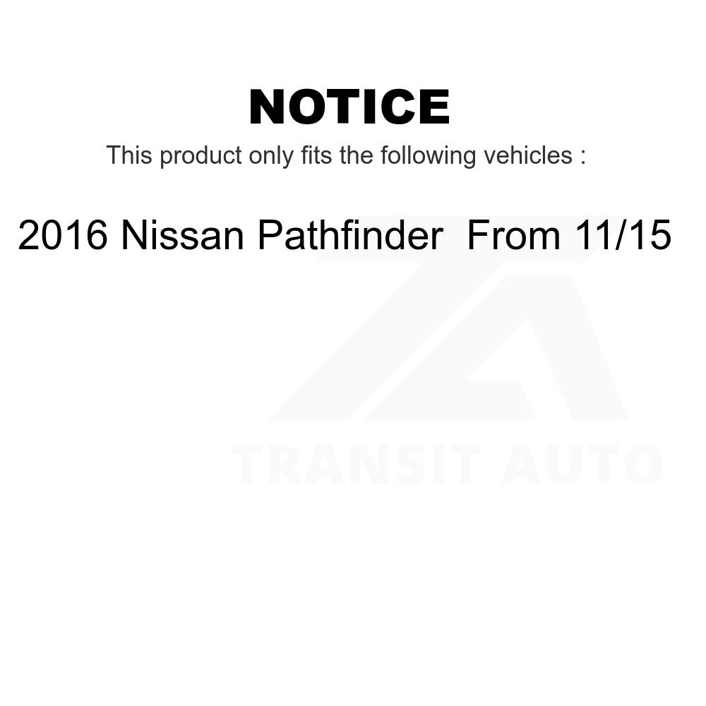 Front Rear Drilled Slot Disc Brake Rotor & Ceramic Pad Kit For Nissan Pathfinder