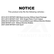 Load image into Gallery viewer, Front Rear Drill Slot Disc Brake Rotors Ceramic Pad Kit For INFINITI G37 G35 Q60