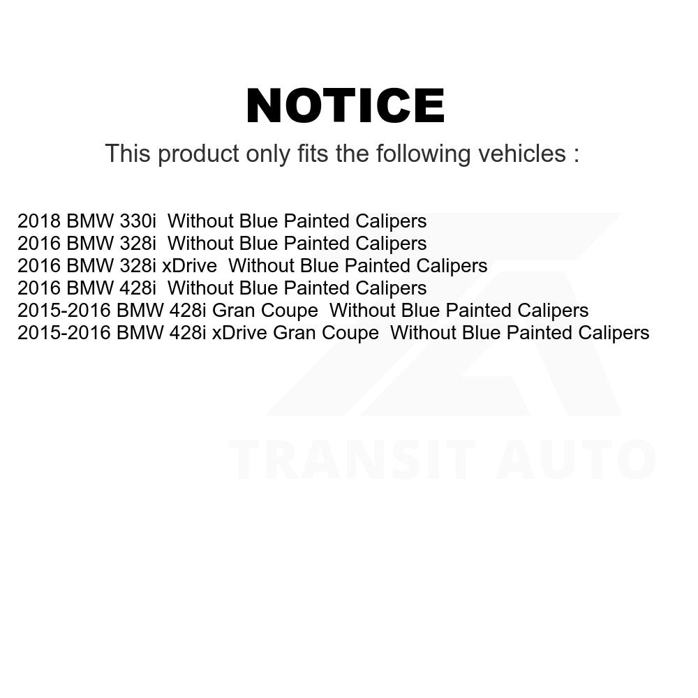 Front Rear Coated Drilled Slotted Disc Brake Rotors Ceramic Pad Kit For BMW 330i