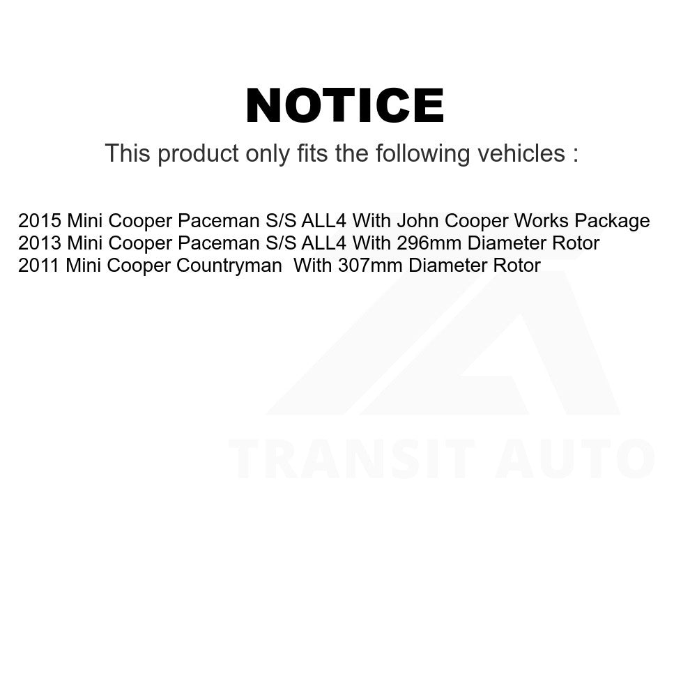 Front Rear Drilled Slot Brake Rotor & Ceramic Pad Kit For Mini Cooper Countryman